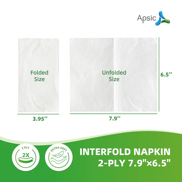 INTERFOLD NAPKIN 2-PLY 7.9"×6.5"