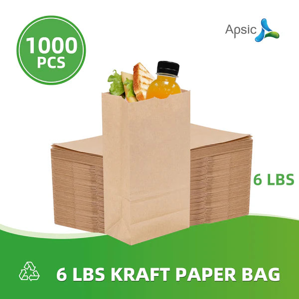 6 LBS KRAFT PAPER BAG 6"*3.6"*11.1"