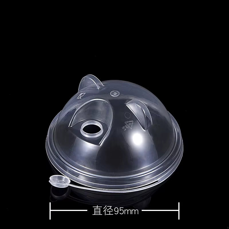 Panda Shape Dome Lid -Clear (L9005)