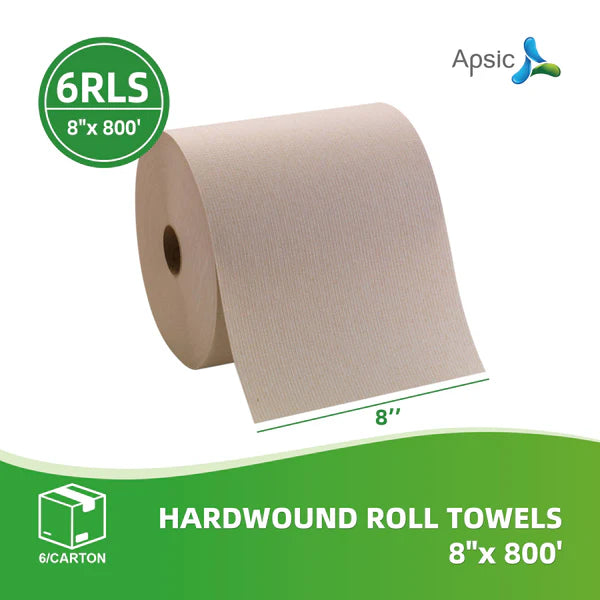 HARDWOUND ROLL TOWELS 8"x 800'