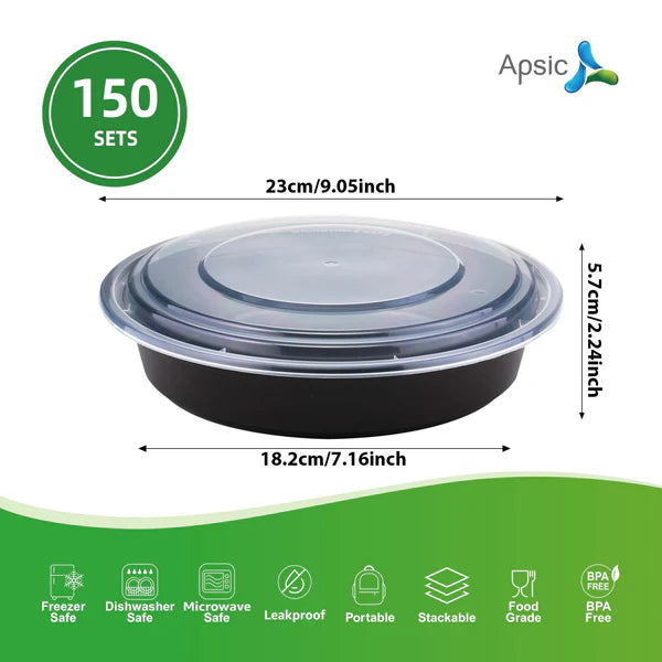 48 OZ PLASTIC FOOD CONTAINER WITH  LID(ROUND)