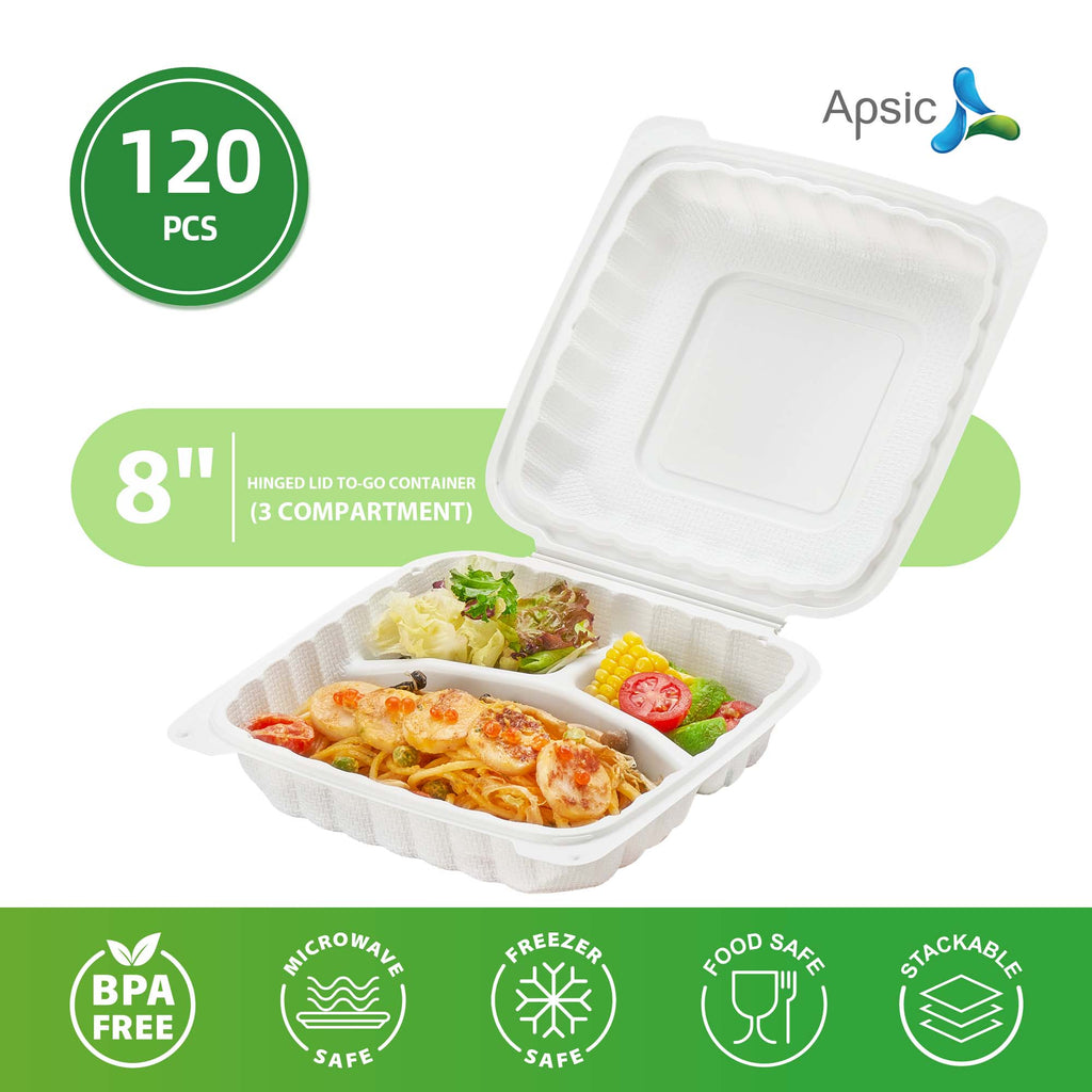 Hinged Lid To-Go Container (Microwavable)