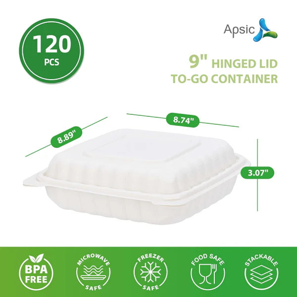 9" HINGED LID TO-GO CONTAINER