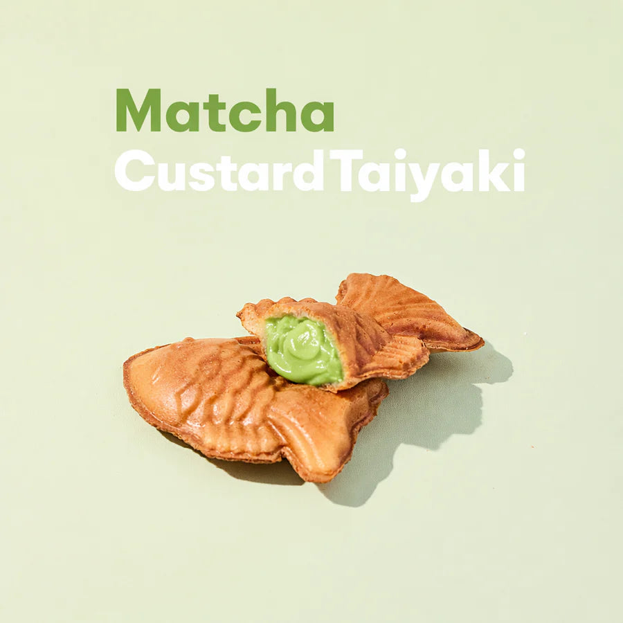 Japanese Matcha Custard Taiyaki Waffle