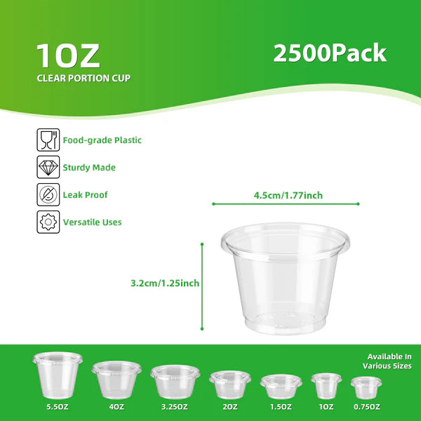 1 OZ CLEAR PORTION CUP