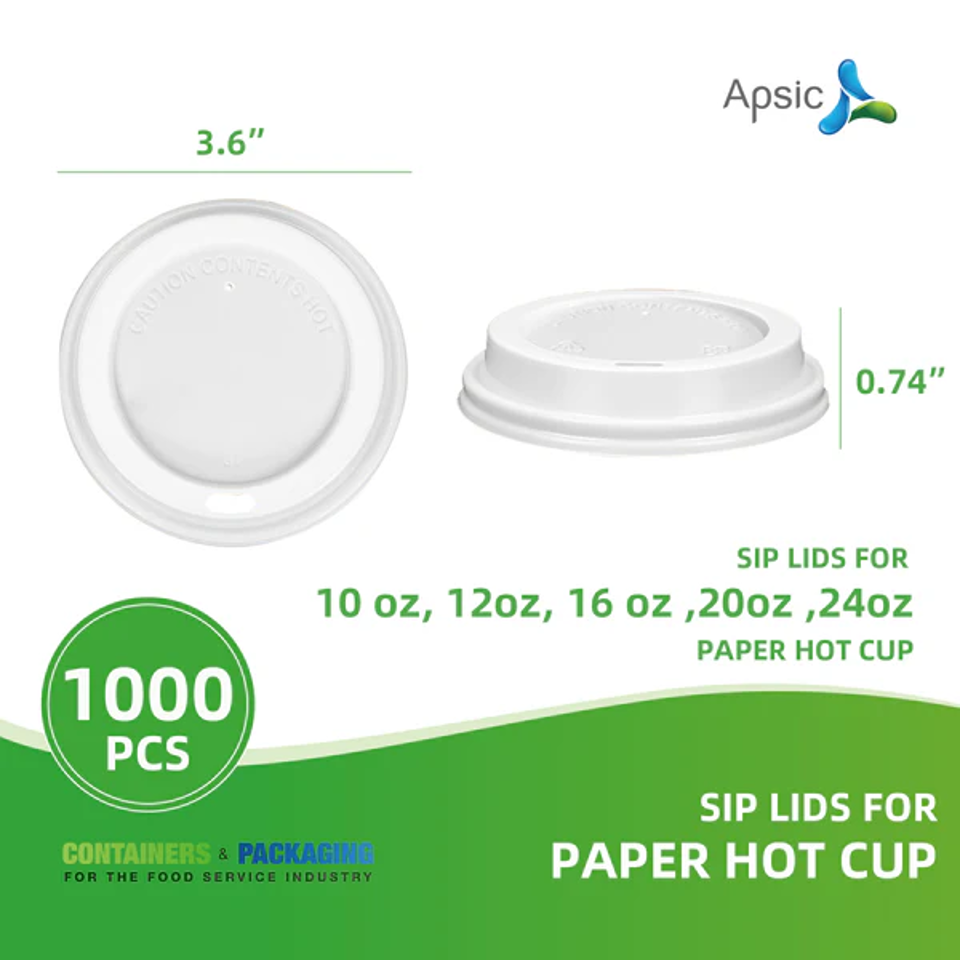 SIP LIDS FOR 10OZ 12OZ 16OZ 20OZ  24OZ PAPER HOT CUP