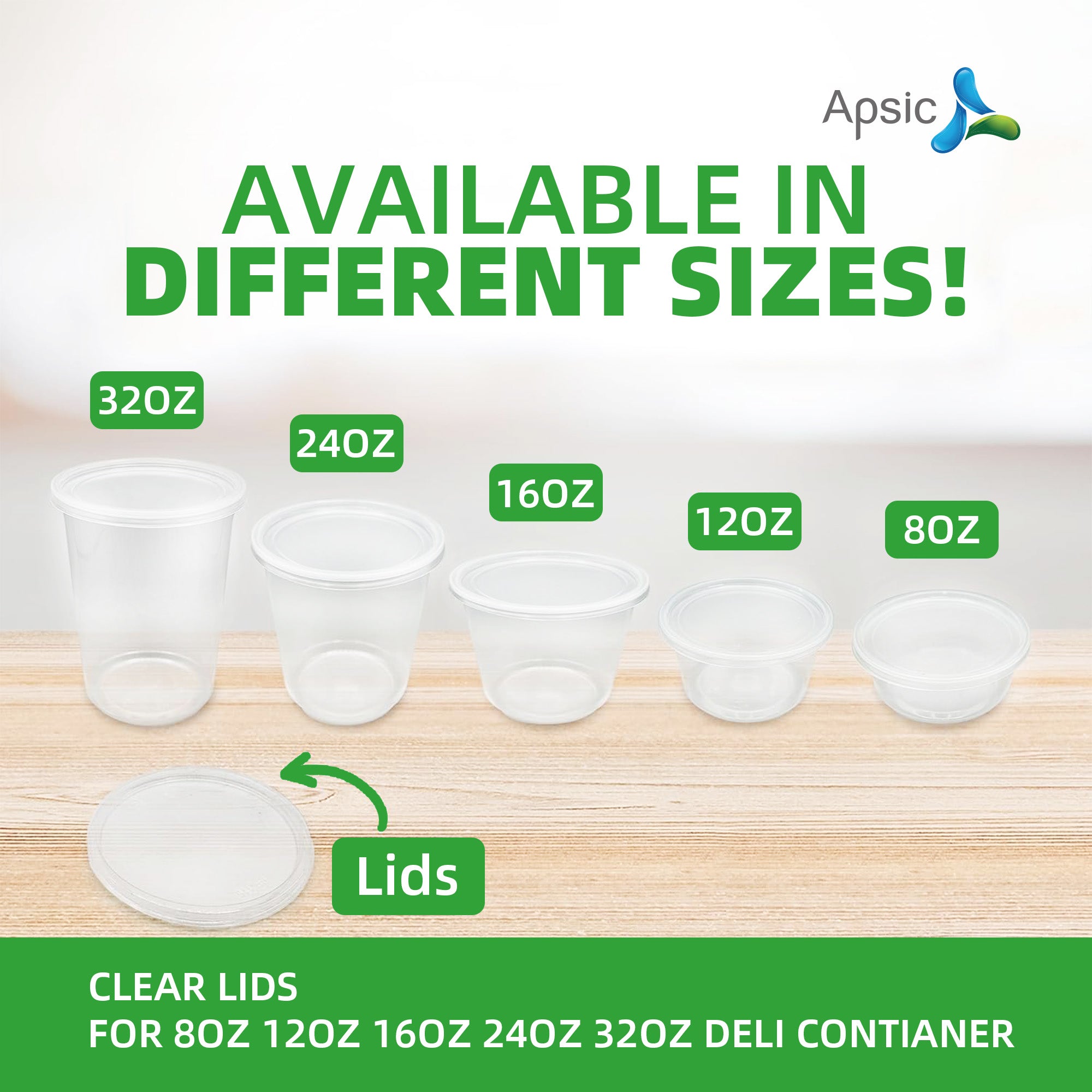 Lid for 8oz / 12oz / 16oz / 24oz / 32oz Deli Container