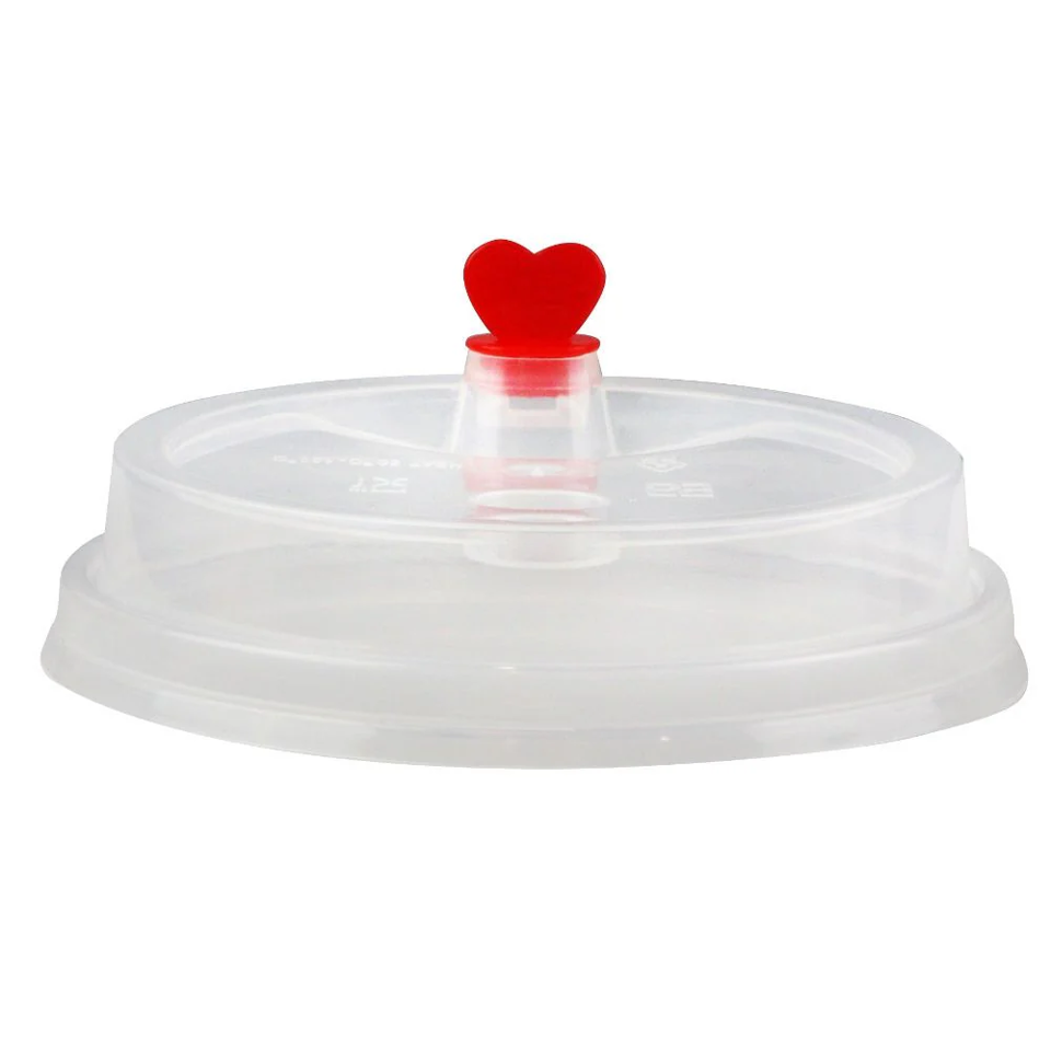 Lid 90 Heart Lid CLEAR (L9003)